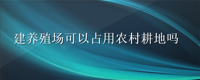 建养殖场可以占用农村耕地吗