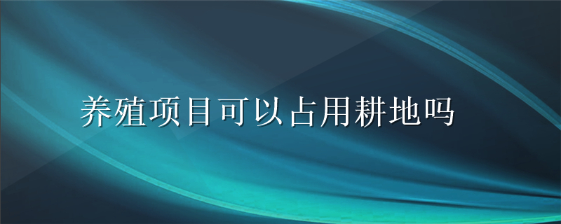 养殖项目可以占用耕地吗