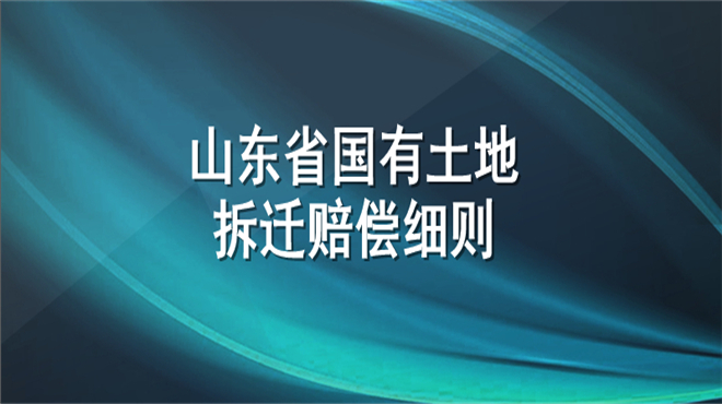 山东省国有土地拆迁赔偿细则